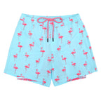 LRD Mens 5" Inseam Swim Trunks with Compression Liner