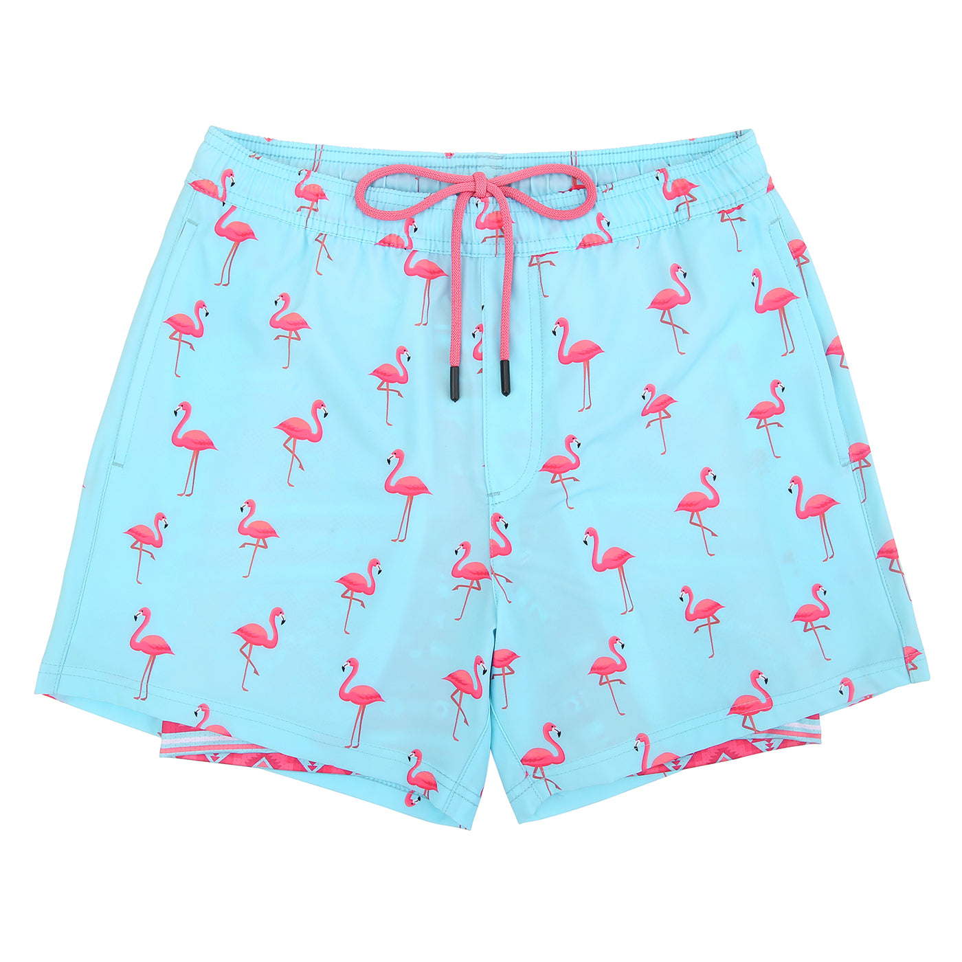 LRD Mens 5" Inseam Swim Trunks with Compression Liner