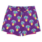 LRD Mens 5" Inseam Swim Trunks with Compression Liner