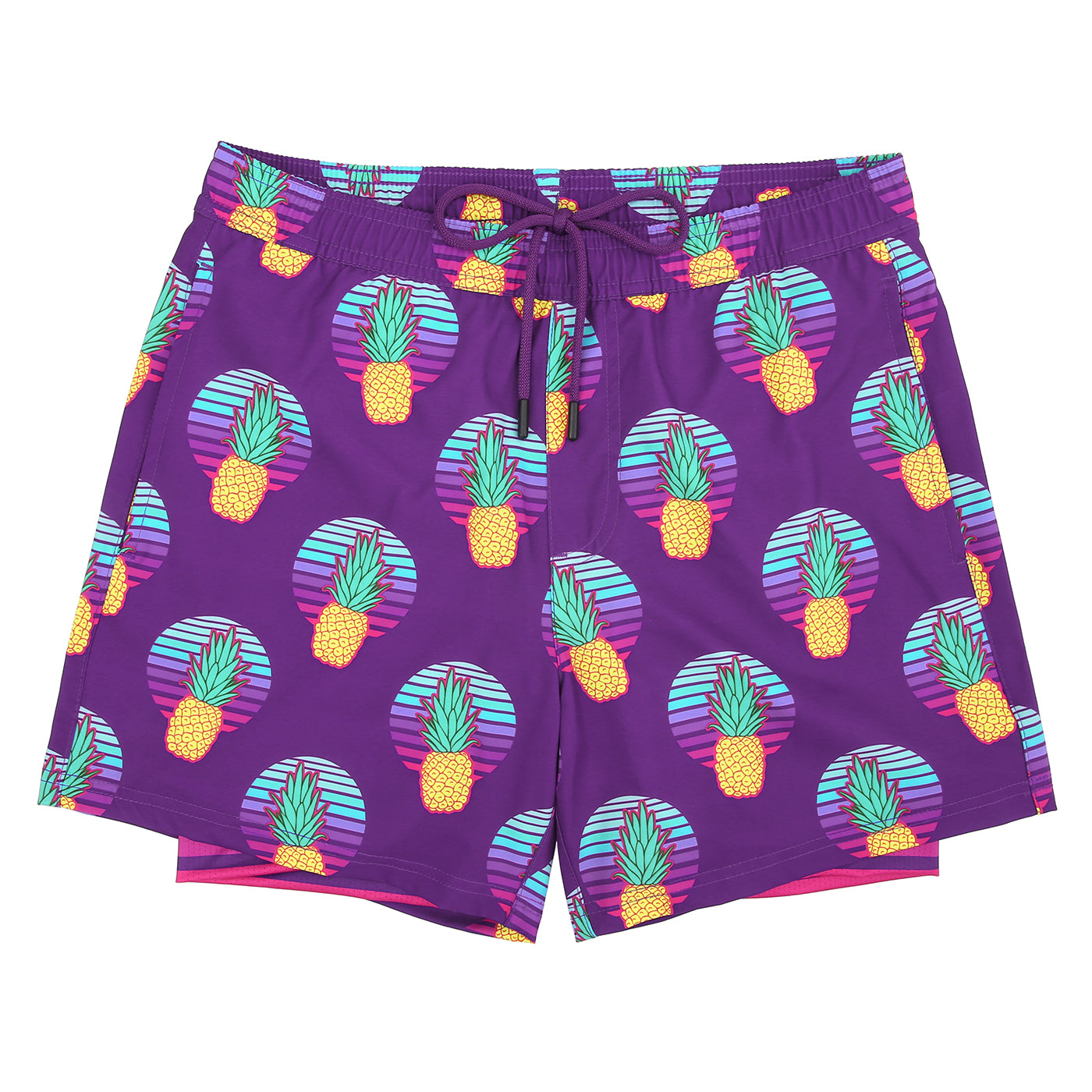 LRD Mens 5" Inseam Swim Trunks with Compression Liner
