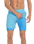 LRD Mens 5" Inseam Swim Trunks with Compression Liner