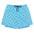 LRD Mens 5" Inseam Swim Trunks with Compression Liner