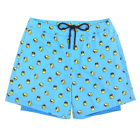 LRD Mens 5" Inseam Swim Trunks with Compression Liner