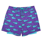 LRD Mens 5" Inseam Swim Trunks with Compression Liner