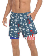 LRD Mens 5" Inseam Swim Trunks with Compression Liner