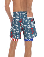 LRD Mens 5" Inseam Swim Trunks with Compression Liner