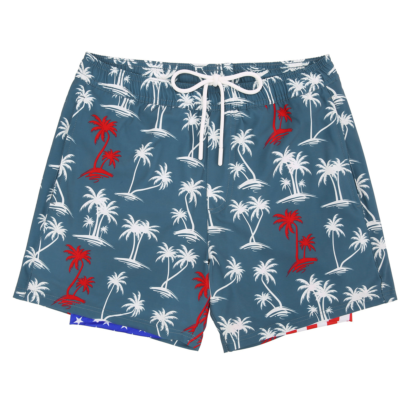 LRD Mens 5" Inseam Swim Trunks with Compression Liner