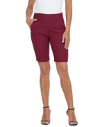 Womens Pull On 10" Inseam Bermuda Shorts with Pockets