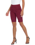 Womens Pull On 10" Inseam Bermuda Shorts with Pockets