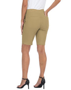 Womens Pull On 10" Inseam Bermuda Shorts with Pockets