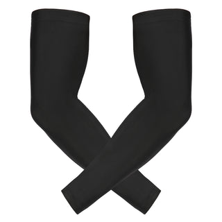 Kids Black Arm Compression Sleeve Shooting in Black