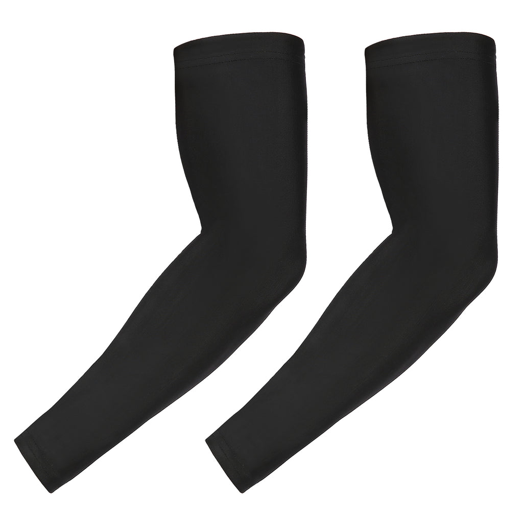 Black Arm Compression Sleeves for Kids Basketball Football Baseball Shooting Sleeve