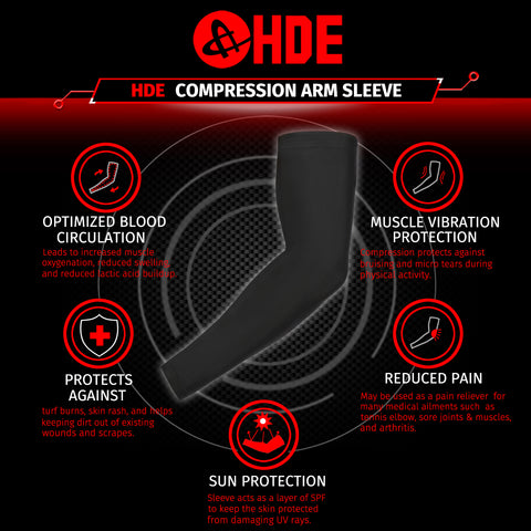 Black Arm Compression Sleeves for Kids Basketball Football Baseball Shooting Sleeve
