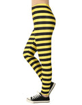Black and Yellow Striped Leggings