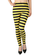 Black and Yellow Striped Leggings