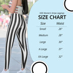Black & Orange Stripped Digital Print Leggings