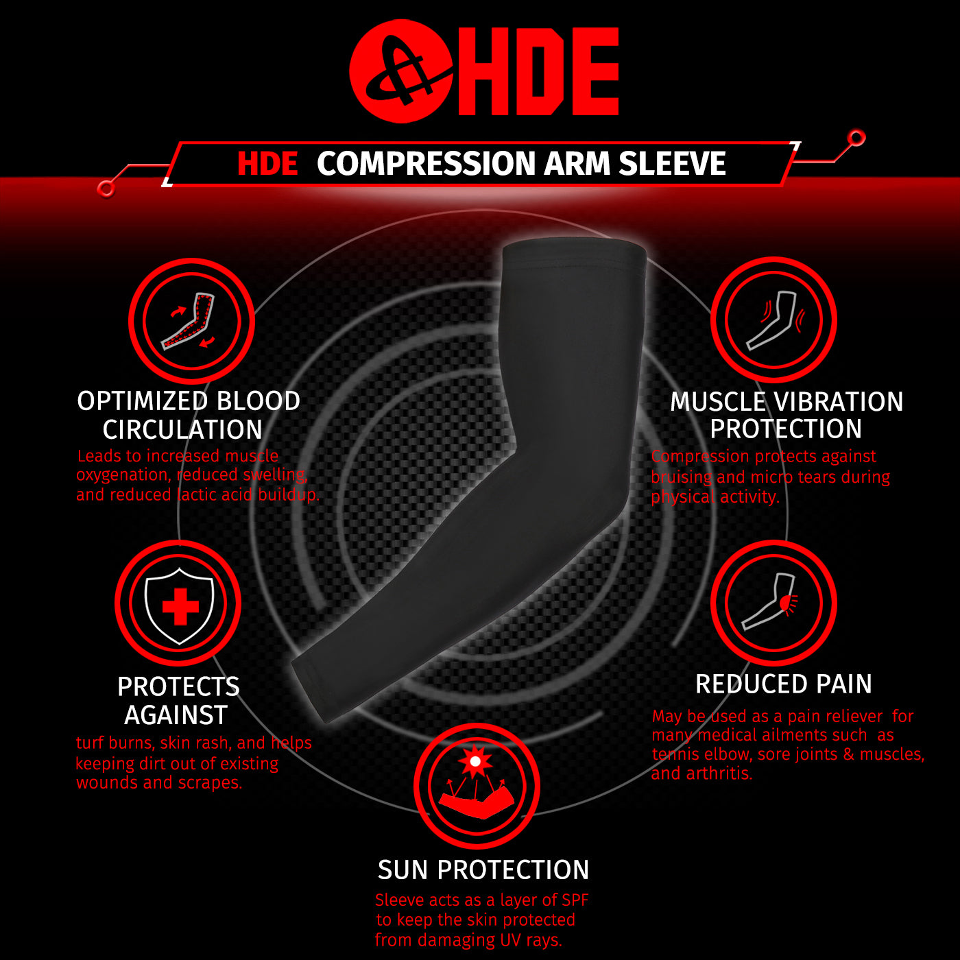 Compression Arm Sleeves for Men and Women