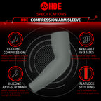 Black Arm Compression Sleeves for Kids Basketball Football Baseball Shooting Sleeve