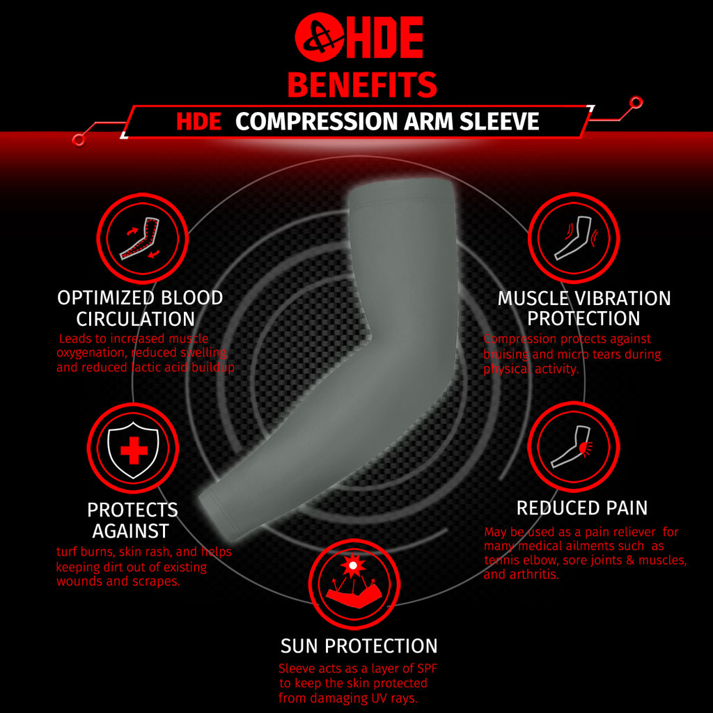 Black Arm Compression Sleeves for Kids Basketball Football Baseball Shooting Sleeve