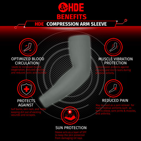 Black Arm Compression Sleeves for Kids Basketball Football Baseball Shooting Sleeve