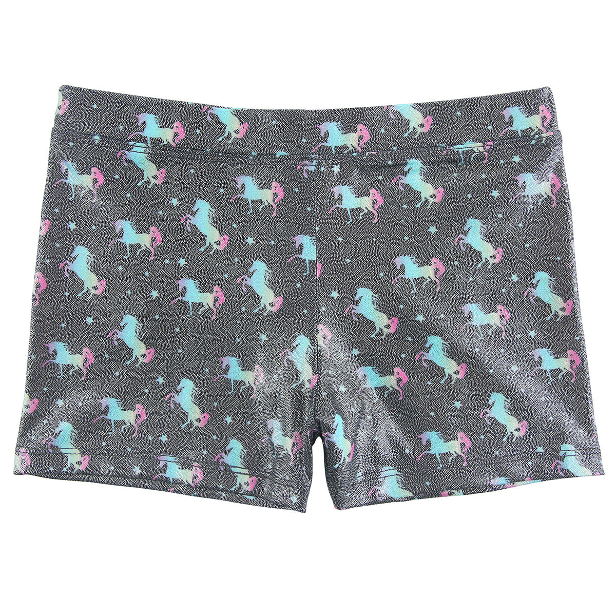 Unicorn Stars Gymnastics Shorts for Girls Dance in Unicorn Stars