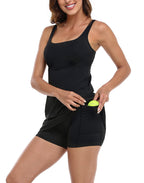 Exercise Workout Dress with Built-in Bra and Shorts