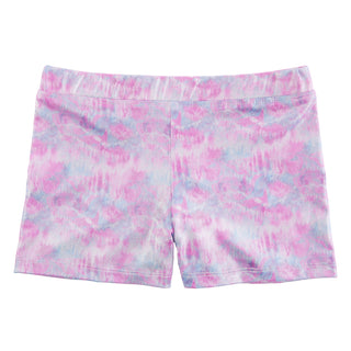 Tie Dye Gymnastics Shorts for Girls Dance in Cotton Candy Tie Dye