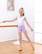Cotton Candy Tie Dye Gymnastics Dance Shorts for Girls
