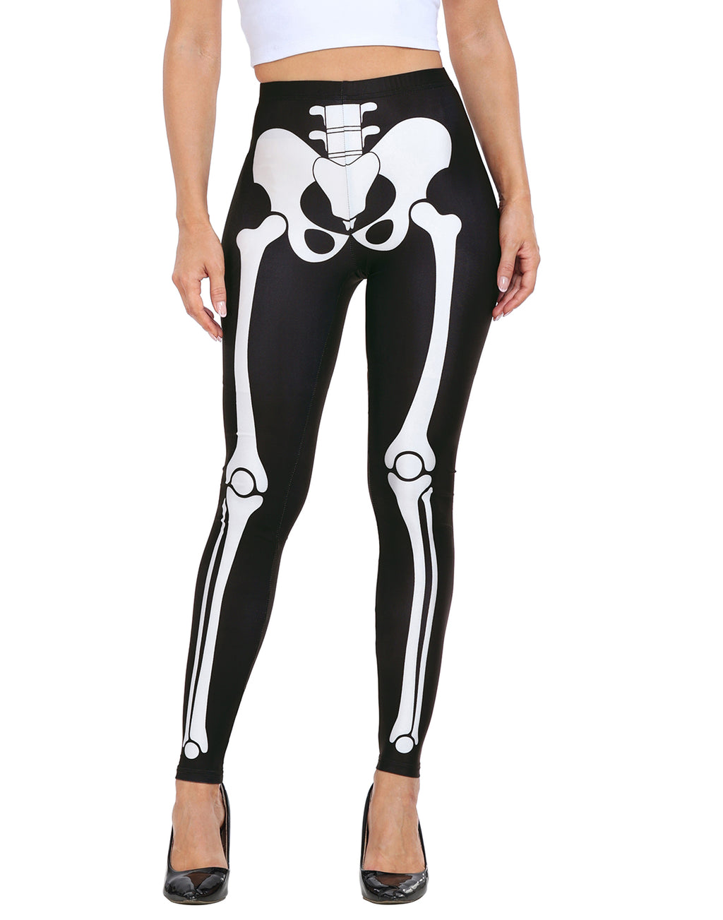 Graphic Print Skeleton Bones Legging Tights