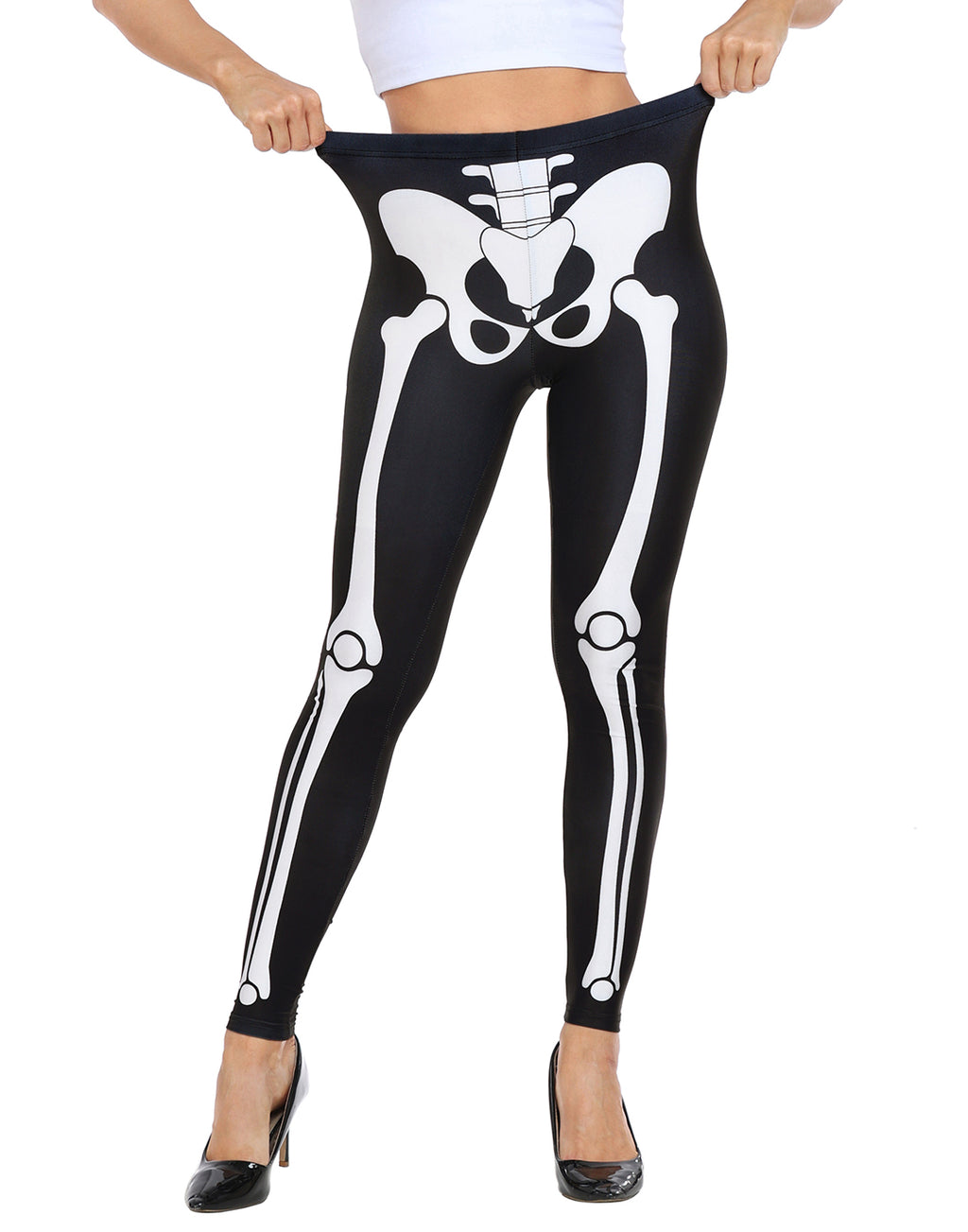 Graphic Print Skeleton Bones Legging Tights