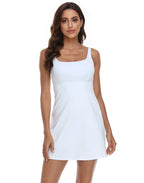 Exercise Workout Dress with Built-in Bra and Shorts