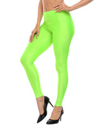 Graphic Print Neon Green Legging Tights
