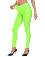 Graphic Print Neon Green Legging Tights