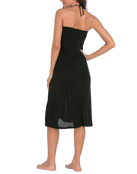 Womens Ruched Stretch Maxi Skirt Convertible Beach Cover Up