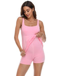Exercise Workout Dress with Built-in Bra and Shorts
