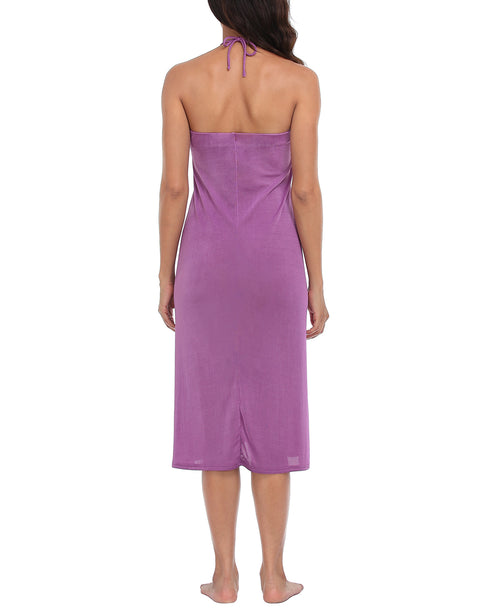 Womens Ruched Stretch Maxi Skirt Convertible Beach Cover Up
