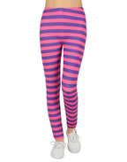 Girl's Purple and Pink Stripes Ultra Soft Leggings