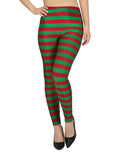 Christmas Stripes Graphic Leggings