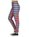 Blue and Red Striped Leggings
