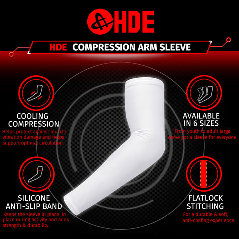 Black Arm Compression Sleeves for Kids Basketball Football Baseball Shooting Sleeve