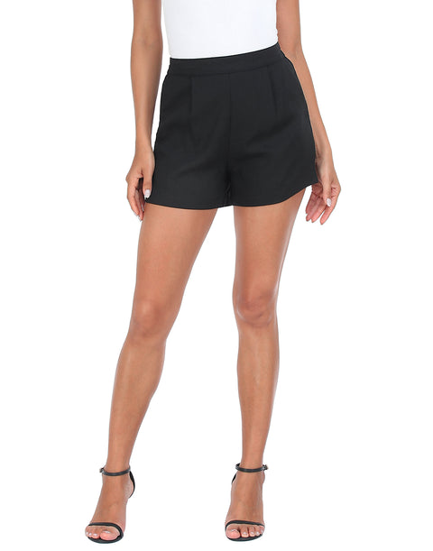 Womens High Waisted Linen Blend Shorts with Pockets