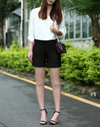 Pull-on Chino Shorts for Women with 4" Inseam