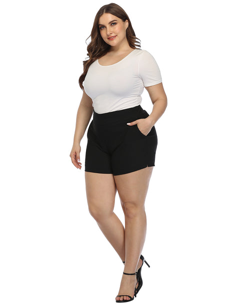 Pull-on Chino Shorts for Women with 4" Inseam