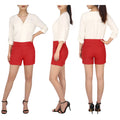 Pull-on Chino Shorts for Women with 4" Inseam