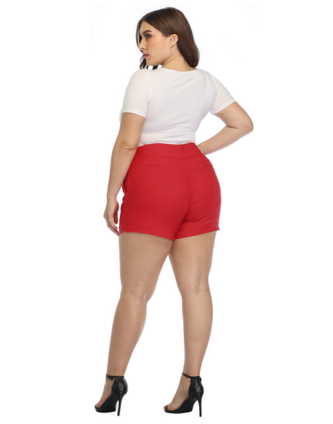 Pull-on Chino Shorts for Women with 4" Inseam