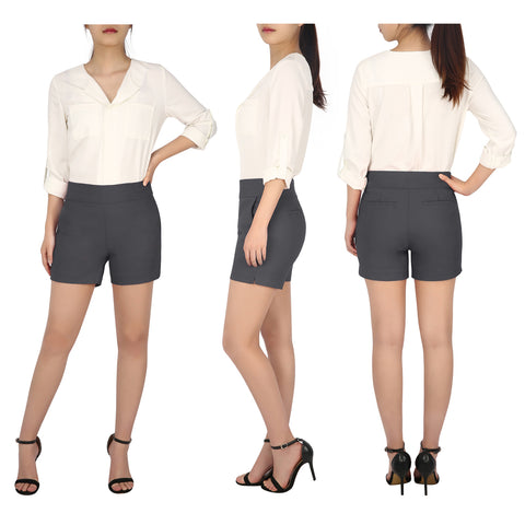Pull-on Chino Shorts for Women with 4" Inseam