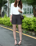 Pull-on Chino Shorts for Women with 4" Inseam