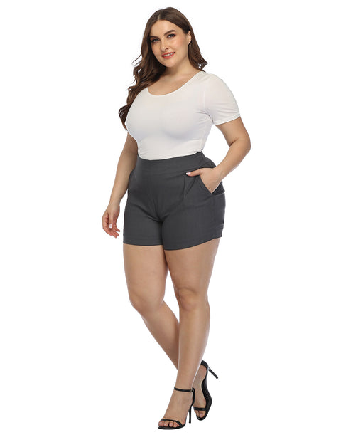 Pull-on Chino Shorts for Women with 4" Inseam