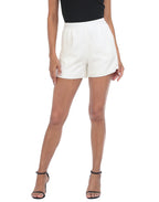Womens High Waisted Linen Blend Shorts with Pockets