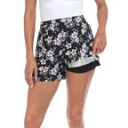 Womens High Waisted Linen Blend Shorts with Pockets